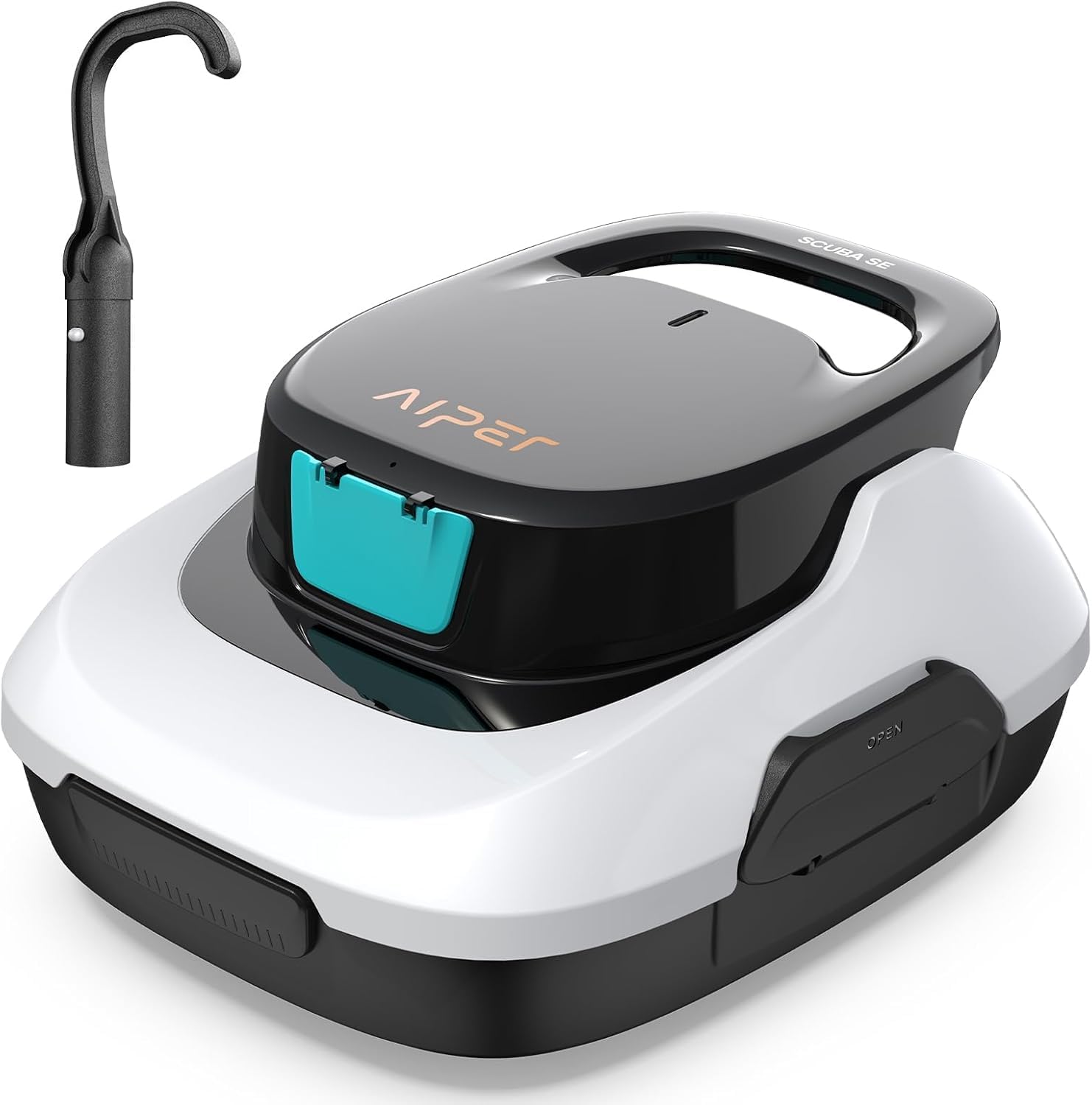 (2026 Upgrade) Aiper Cordless Robotic Pool Cleaner, Dual-Cleaning Modes with 1820GPH Suction, 100-Min Runtime, Pool Vacuum for Above Ground Pools up to 860 Sq.ft, Snow White & Cyan