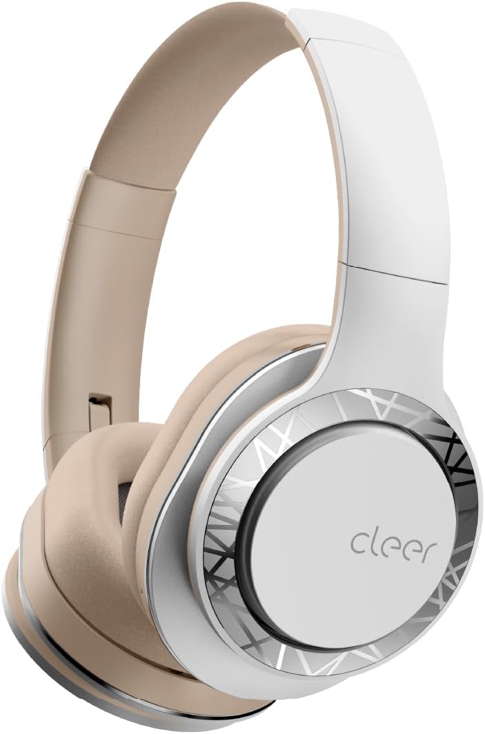 Cleer Audio Enduro 100 Bluetooth Wireless Over the Ear Headphone - Up to 100 Hours Battery Life, Built-in Mic, Hi-Res Sound, Comfortable Fit and Fordable Design, for iPhone & Android (Sand)