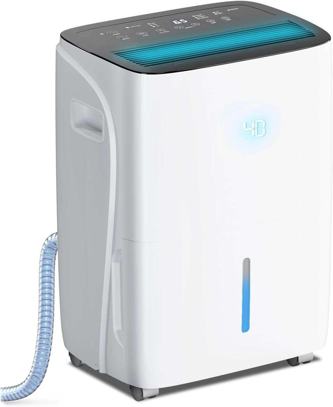 COWSAR 80 Pint Dehumidifier for Home Office Basement with Drain Hose, Energy Saving, Front LED Display, 4L Water Tank, Ideal for Spaces Up to 4500 Sq. Ft., Featuring Auto Defrost, 3 Modes, 2