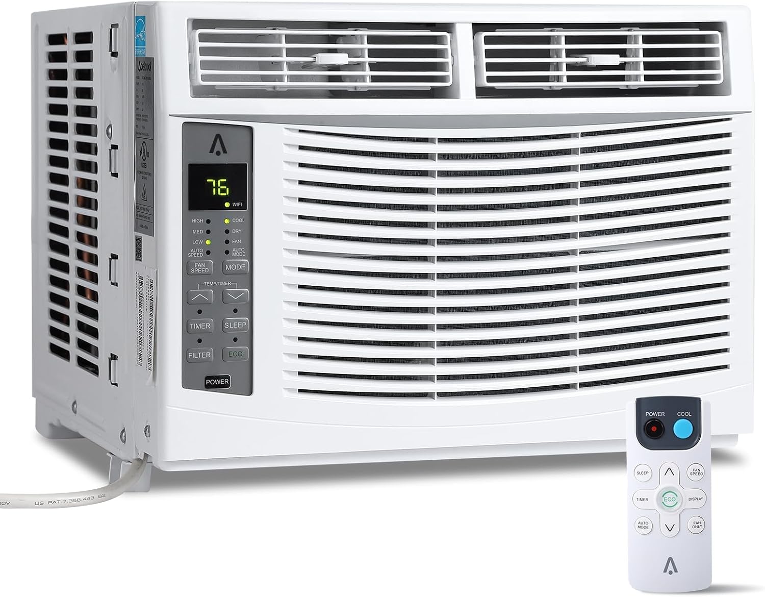 GarveeLife Ultra Quiet Window Air Conditioner, 6000 BTU Smart Inverter, Energy Efficient Cooling for Rooms up to 350 Sq.Ft, Open Window Flexibility, WiFi & Voice Control, Easy Installation